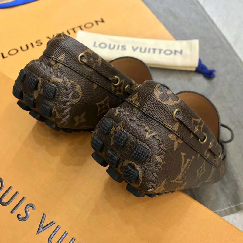 Louis Vuitton LV Men Arizona Moccasin Shoes Brown