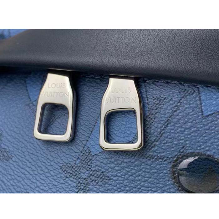 Louis Vuitton LV Unisex Discovery Bumbag Abyss Blue Monogram Aquagarden Coated Canvas