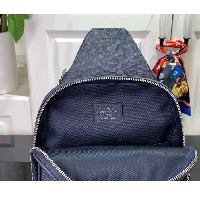 Louis Vuitton LV Unisex Avenue Slingbag NM Midnight Blue Taiga Cowhide Leather