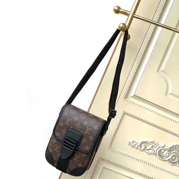Louis Vuitton LV Unisex Archy Messenger PM Bag Monogram Macassar Coated Canvas