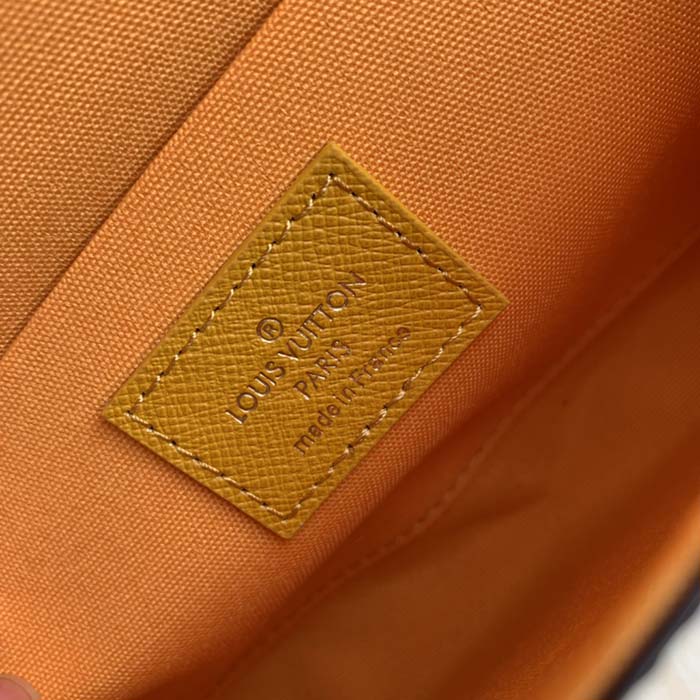 Louis Vuitton LV Women Félicie Pochette Yellow Brown Monogram Coated Canvas