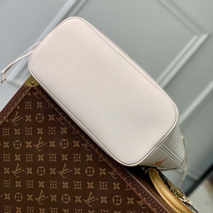 Louis Vuitton LV Unisex Neverfull MM Neutral Gradient Monogram Empreinte Embossed Cowhide Leather