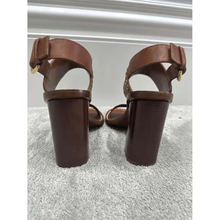 Louis Vuitton LV Women Sandal Cacao Brown Monogram Canvas Leather