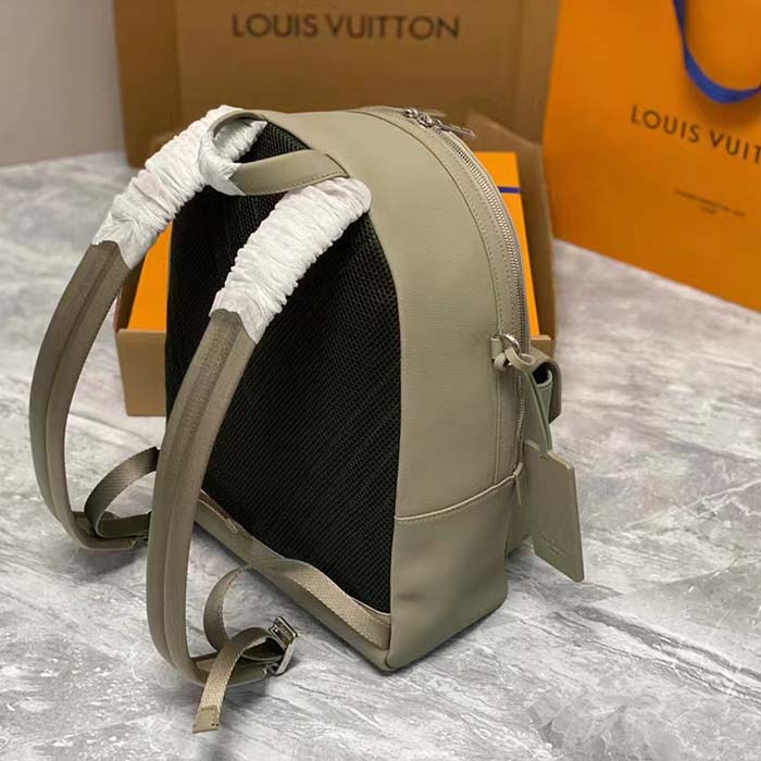 Louis Vuitton LV Unisex Takeoff Backpack Sage Cowhide Leather Textile Lining