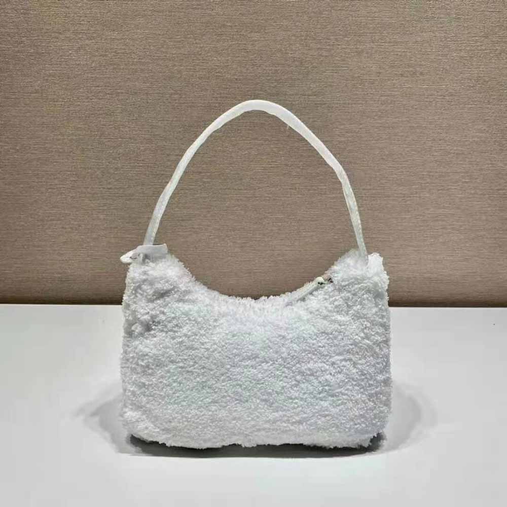 Prada Women Re-Edition 2000 Terry Mini-Bag-White
