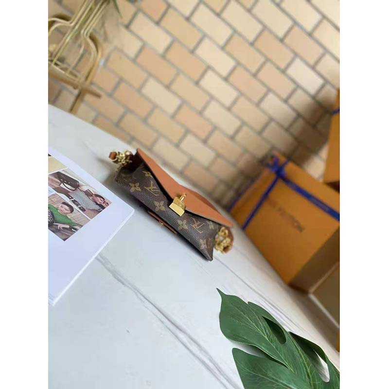 Louis Vuitton LV Women Padlock On Strap Bag Caramel Monogram Coated Canvas Cowhide Leather