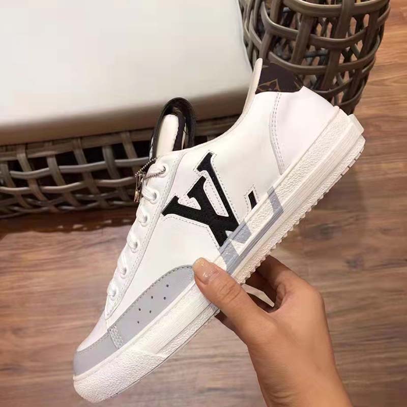 Louis Vuitton Unisex Charlie Sneaker Cacao Brown White Mix Recycled Bio-Based Materials