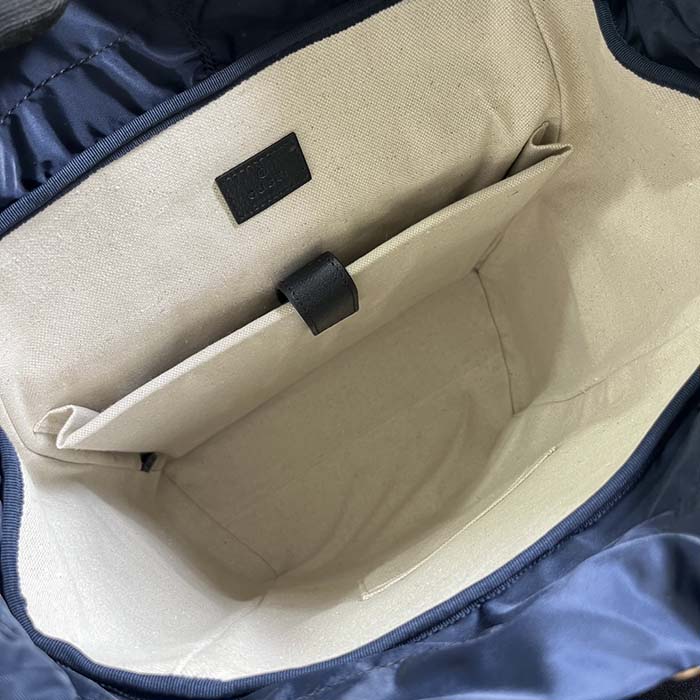 Gucci Unisex Ophidia GG Medium Backpack Blue Black GG Supreme Canvas Double G