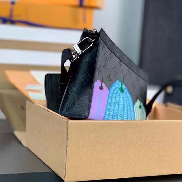 Louis Vuitton LV Unisex LV x YK Gaston Wearable Wallet Monogram Eclipse Reverse Coated Canvas