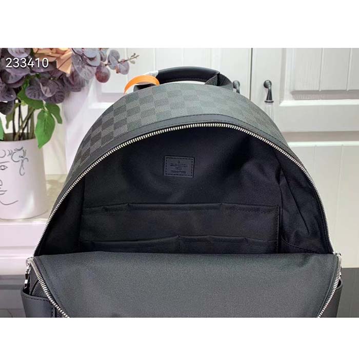 Louis Vuitton LV Unisex Discovery Backpack PM Damier Graphite Coated Canvas Cowhide Leather