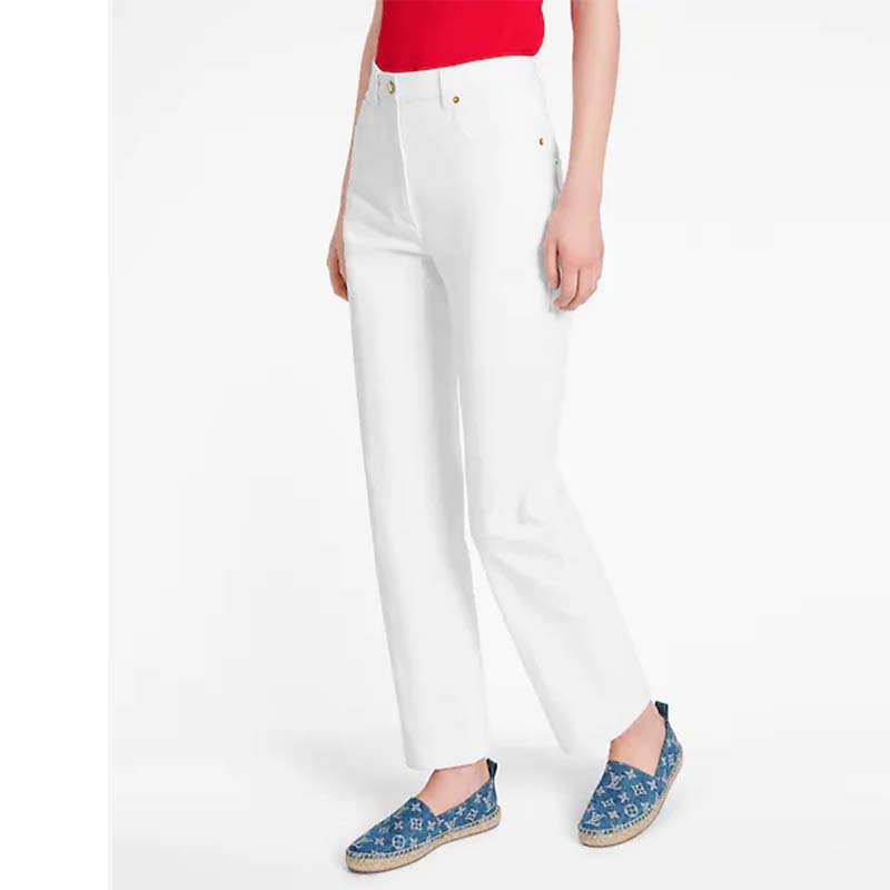 Louis Vuitton Unisex Starboard Flat Espadrille Monogram Denim Calf Leather Denim Blue