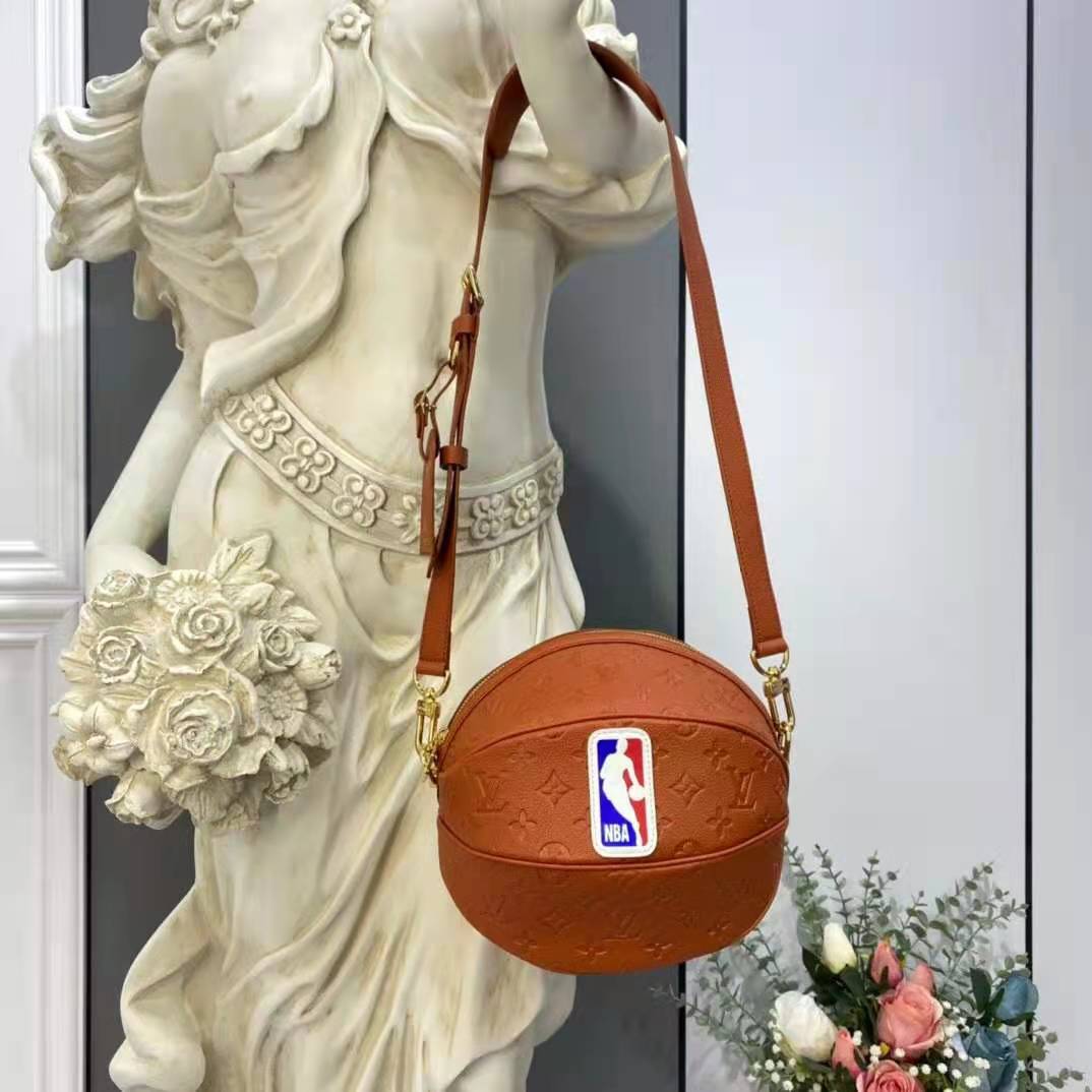 Louis Vuitton LV Unisex Ball in Basket LV x NBA Season 2 Brown Ball Grain Leather