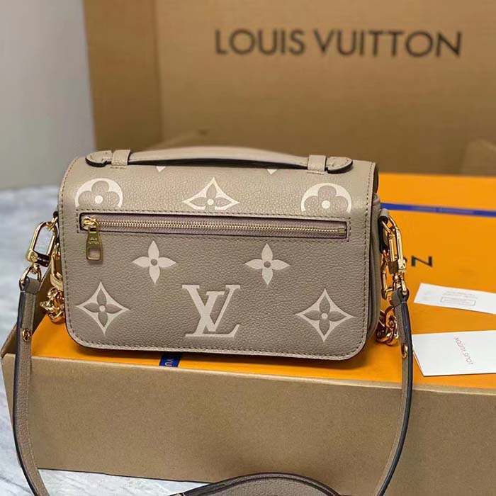 Louis Vuitton LV Women Pochette Métis East West Bag Beige Grained Cowhide Leather