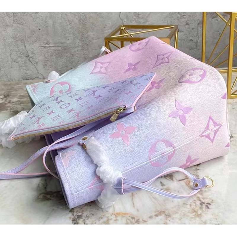 Louis Vuitton Women Neverfull MM Tote Sunrise Pastel Monogram Coated Canvas