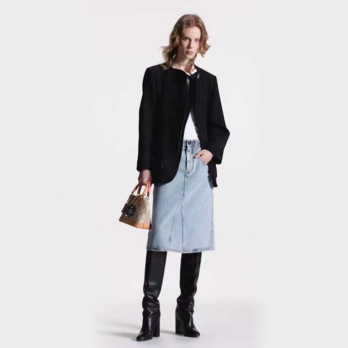 Louis Vuitton LV Women Alma BB Handbag Beige Ocher Monopaname Coated Canvas Cowhide Leather