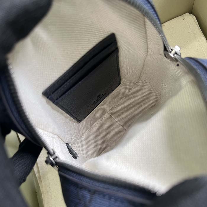 Gucci Unisex Ophidia GG Mini Bag Blue Dark Blue GG Supreme Canvas Double G