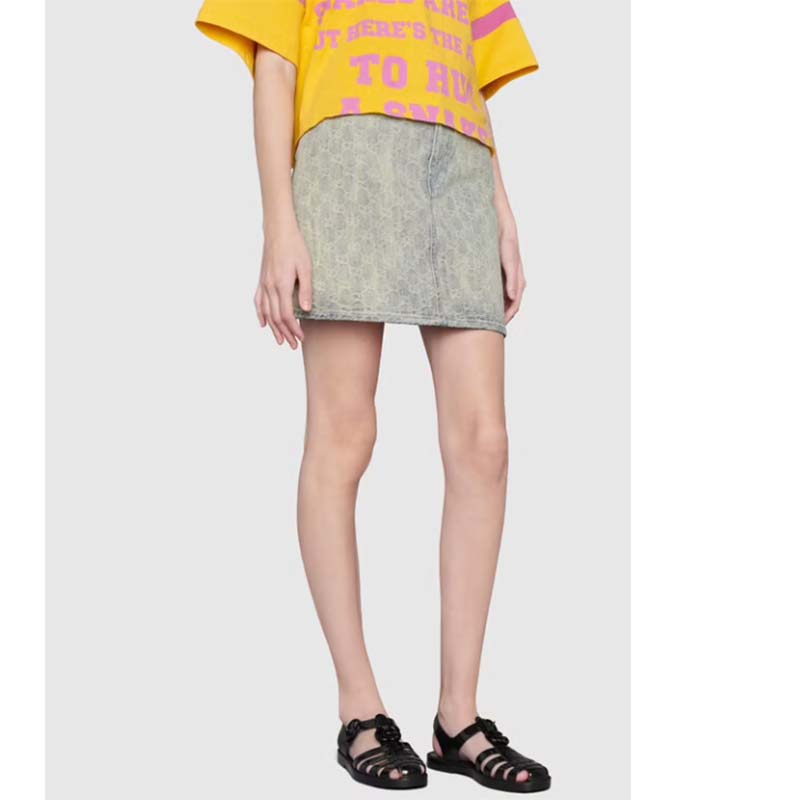 Gucci Unisex GG Sandal Double G Black Rubber Sole Ankle Buckle Flat