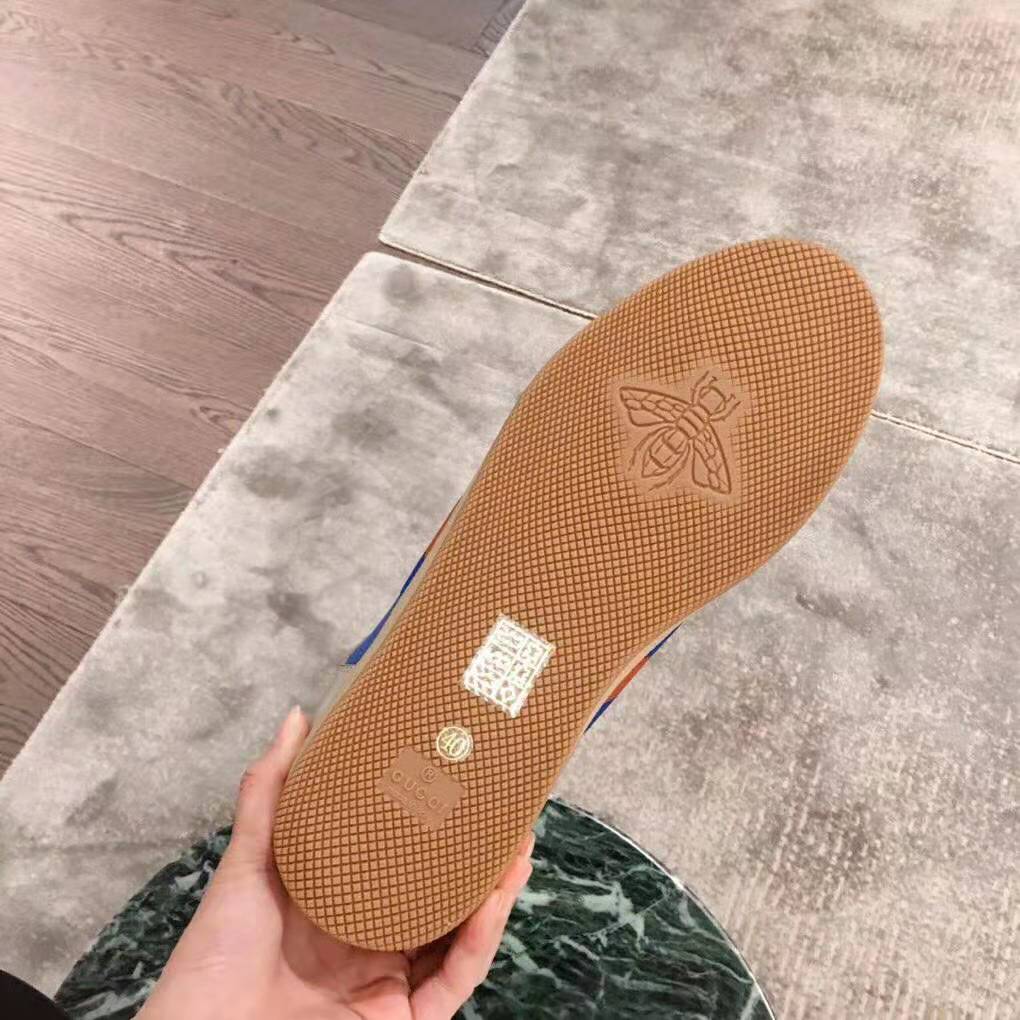 Gucci Men Screener Leather Sneaker 3.6cm Height-Blue