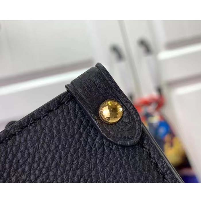 Louis Vuitton LV Women Lock Go Black Grained Calf Leather Microfiber Lining