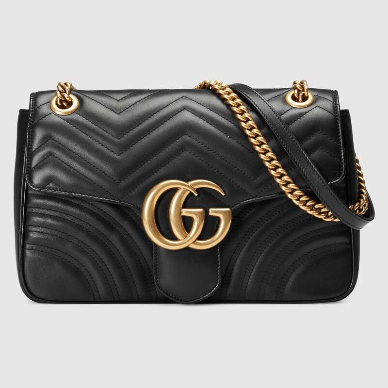 Gucci GG Women GG Marmont Medium Matelassé Leather Shoulder Bag