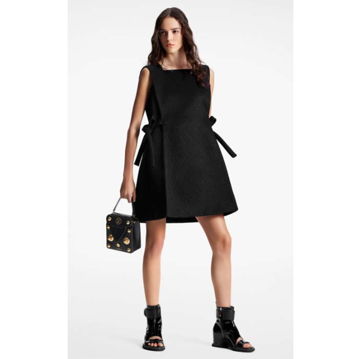 Louis Vuitton LV Women Moonlight Ankle Boot Black Patent Calf Leather Side Zip Padded Footbed Rubber