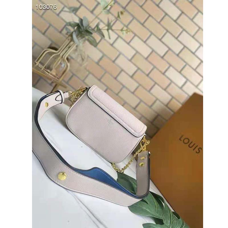 Louis Vuitton LV Women Lockme Tender Rosewater Greige Grained Calf Leather