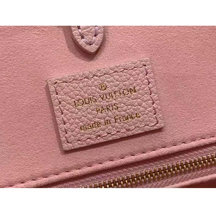 Louis Vuitton LV Women OnTheGo MM​ Gradient Pink Monogram Empreinte Embossed Cowhide Leather