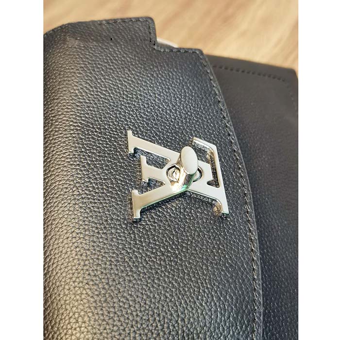 Louis Vuitton LV Women Lockme Ever Mini Handbag Black Grained Calf Leather