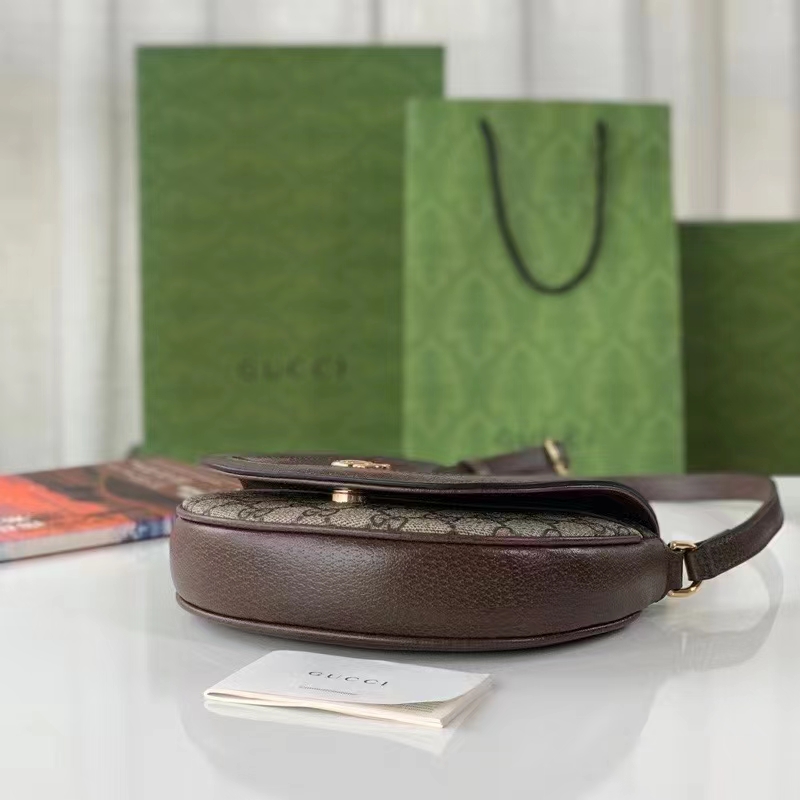 Gucci Women Ophidia Mini GG Shoulder Bag Beige Ebony GG Supreme Canvas