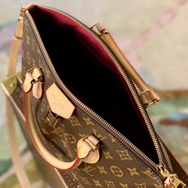Louis Vuitton LV Women Boétie PM Monogram Coated Canvas Cowhide Leather