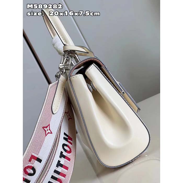 Louis Vuitton LV Women Cluny Mini Quartz White Epi Grained Cowhide Leather