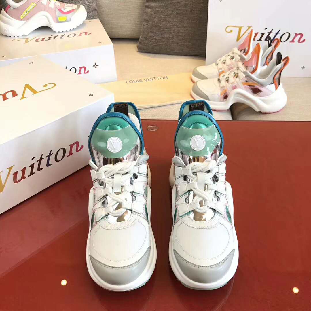 Louis Vuitton Women LV Archlight Sneaker Leather Technical Fabrics-Aqua