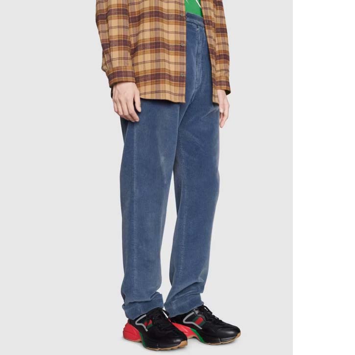 Gucci Unisex GG Rhyton Sneaker Black Leather Mesh Rubber Sole Low Heel