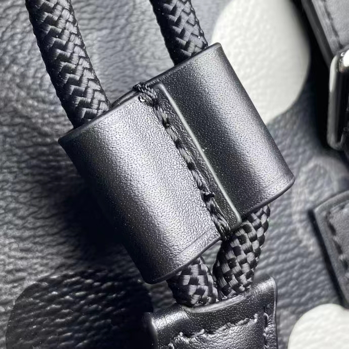 Louis Vuitton LV Unisex Christopher MM Backpack Black Silver Monogram Eclipse Coated Canvas