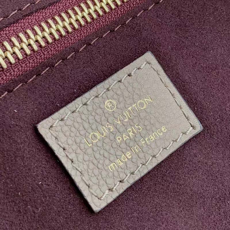 Louis Vuitton LV Women Neverfull MM Tote Tourterelle Gray Embossed Cowhide Leather