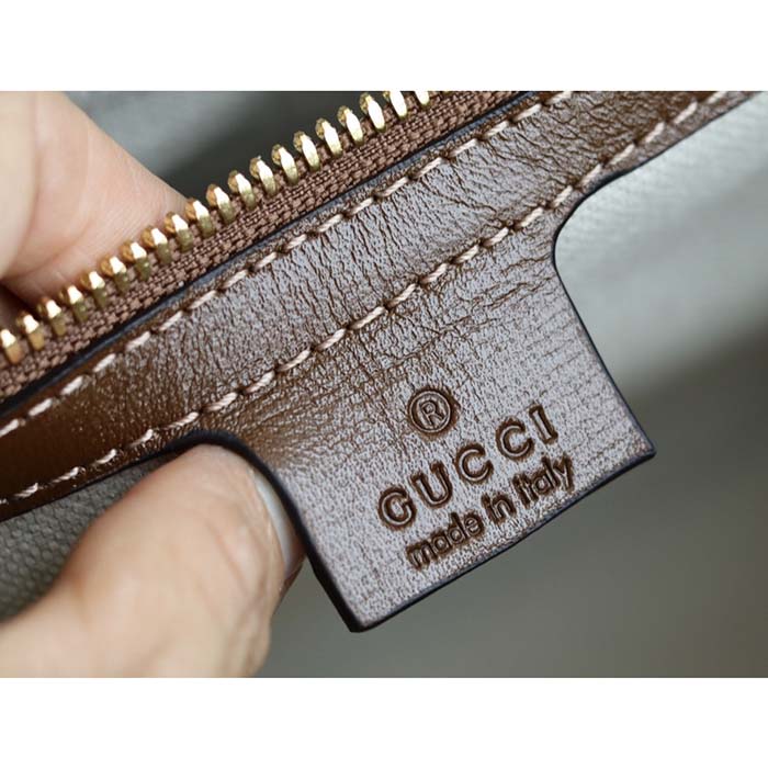 Gucci Unisex GG Small Tote Bag Beige Ebony GG Supreme Canvas