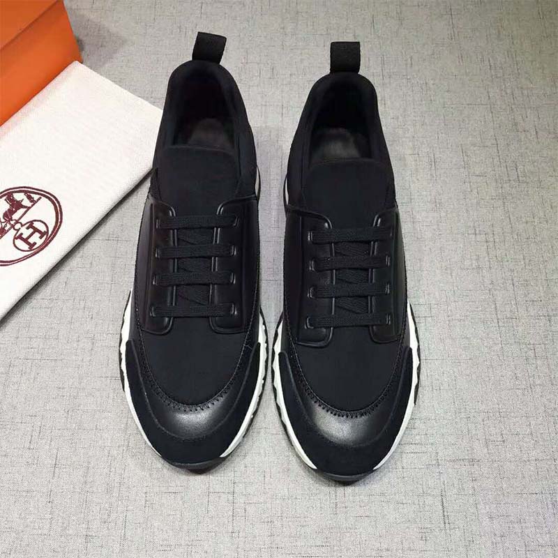 Hermes Men Shoes Stadium Sneaker-Black