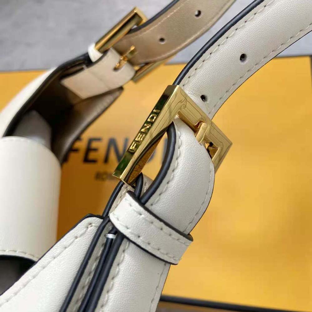 Fendi Women Cookie White Leather Mini Bag