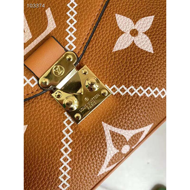 Louis Vuitton LV Women Pochette Metis Bag Embroidered Embossed Supple Grained Cowhide