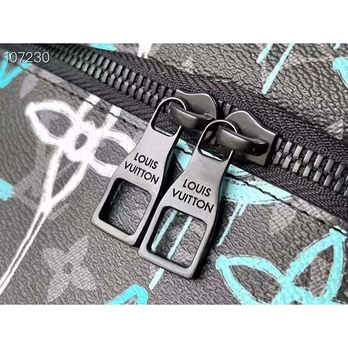 Louis Vuitton LV Unisex Discovery Bumbag Graffiti Green Monogram Coated Canvas Cowhide