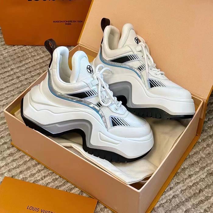 Louis Vuitton Unisex LV Archlight 2.0 Platform Sneaker Light Blue Mix of Materials 5 Cm Heel