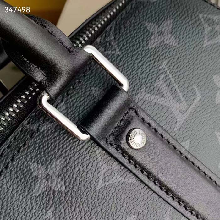 Louis Vuitton LV Unisex Keepall Bandoulière 25 Monogram Eclipse Reverse Coated Canvas