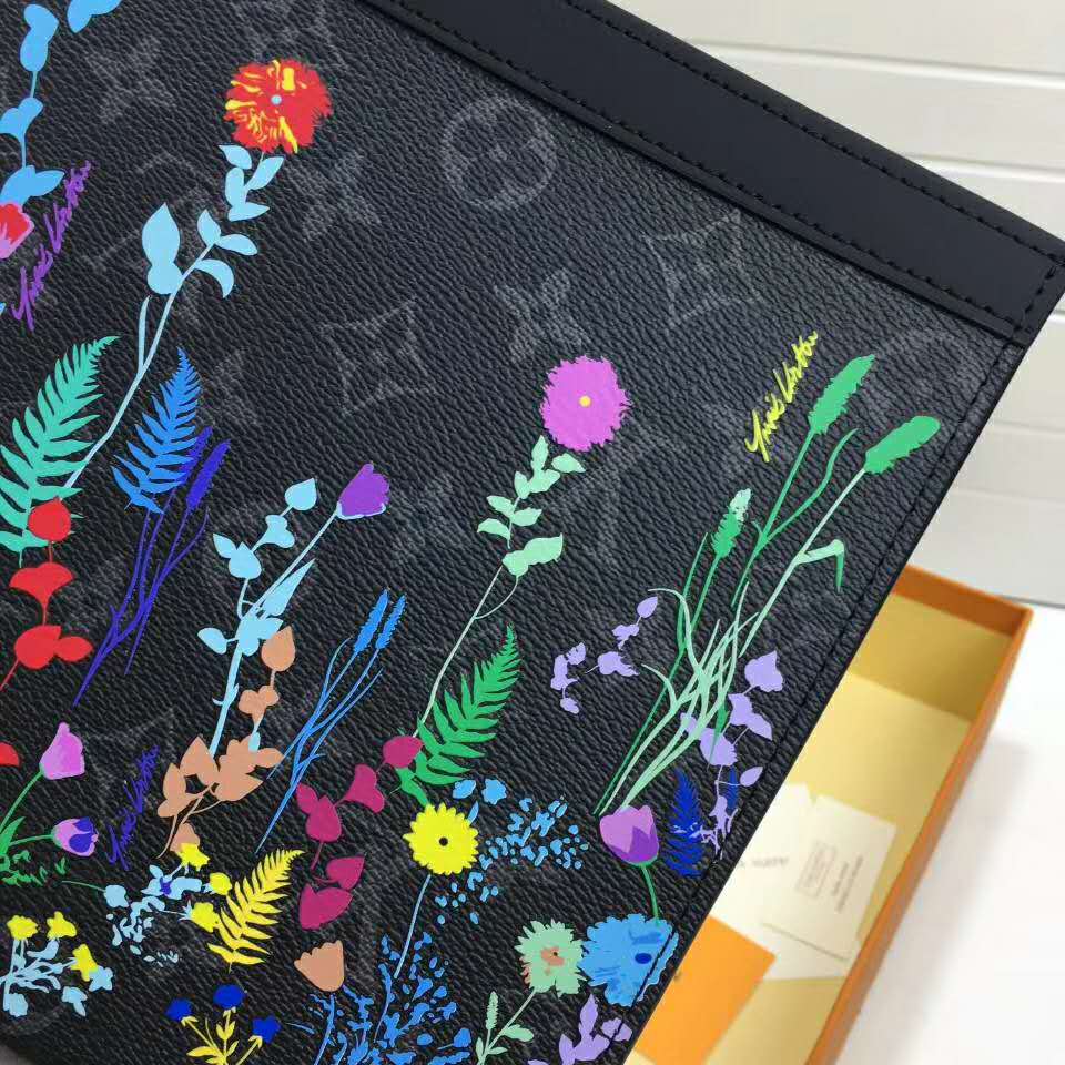 Louis Vuitton LV Unisex Pochette Voyage MM Bag in Monogram Eclipse Coated Canvas