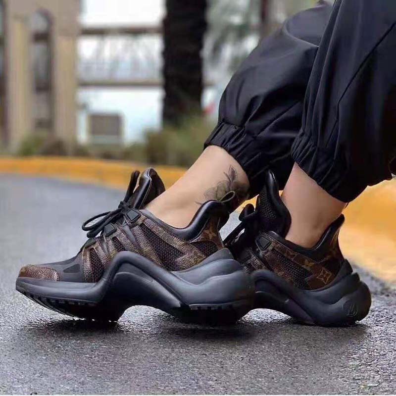 Louis Vuitton Women LV Archlight Sneaker Patent Monogram Canvas Technical Fabrics