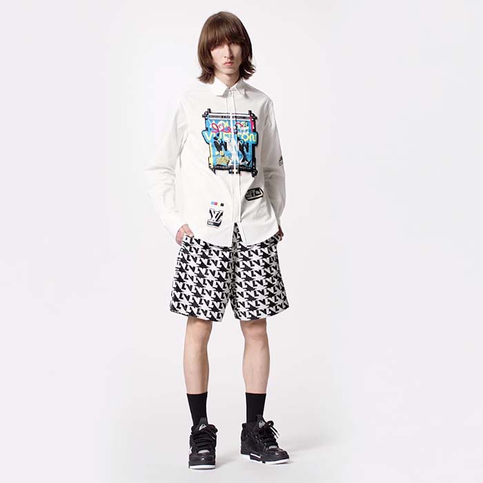 Louis Vuitton LV Unisex Skate Sneaker Black Mix Materials Double Laces Rubber