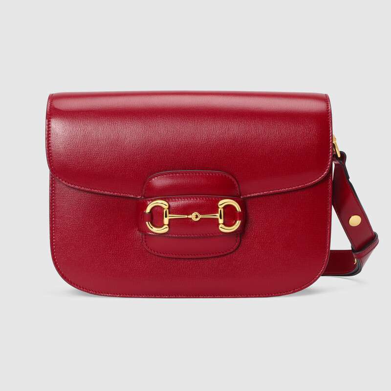 Gucci GG Women Gucci 1955 Horsebit Shoulder Bag in Textured Leather