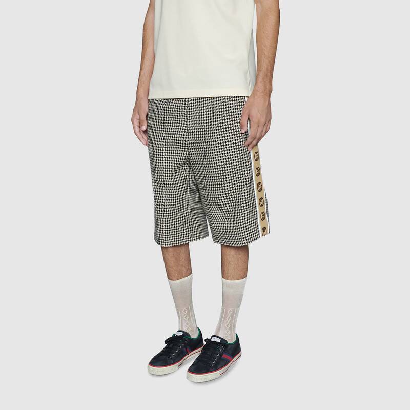 Gucci GG Unisex Gucci Tennis 1977 Sneaker Black Cotton Blue Red Web