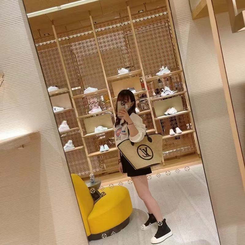 Louis Vuitton Women Saint Jacques Black Synthetic Knitted Raffia Cowhide Leather