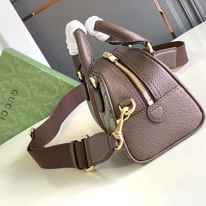Gucci GG Women Ophidia Mini GG Top Handle Bag Beige Ebony Supreme