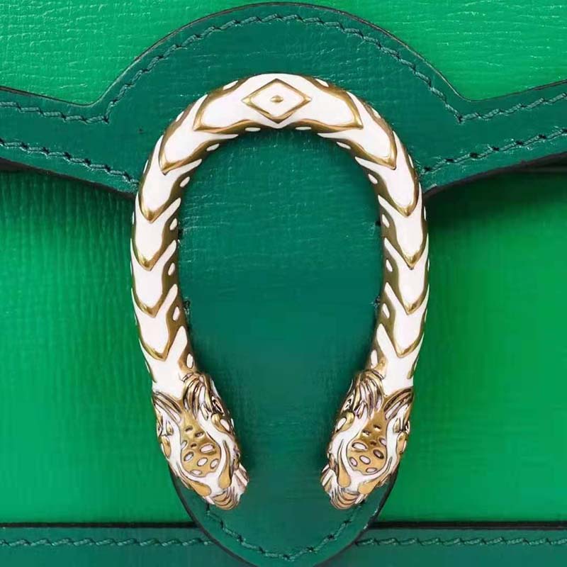 Gucci Women Dionysus Small Shoulder Bag Bright Green Leather Emerald Green Leather